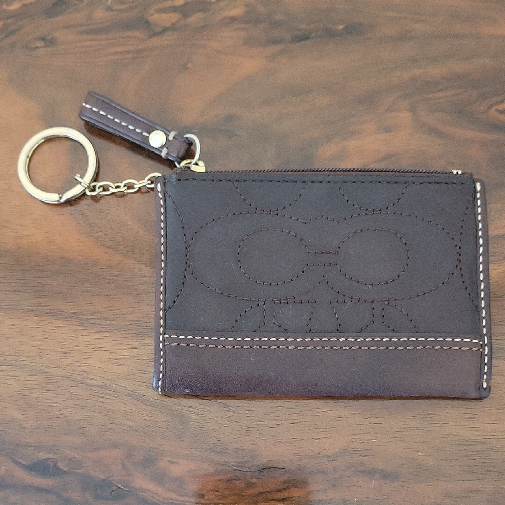 Coach Leather Signature Card Case
